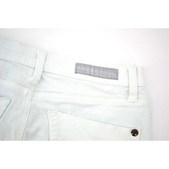 ROCK & REPUBLIC Women's Kashmiere Denim Shorts SIZE 6 Light Sage Green - Picture 3 of 6